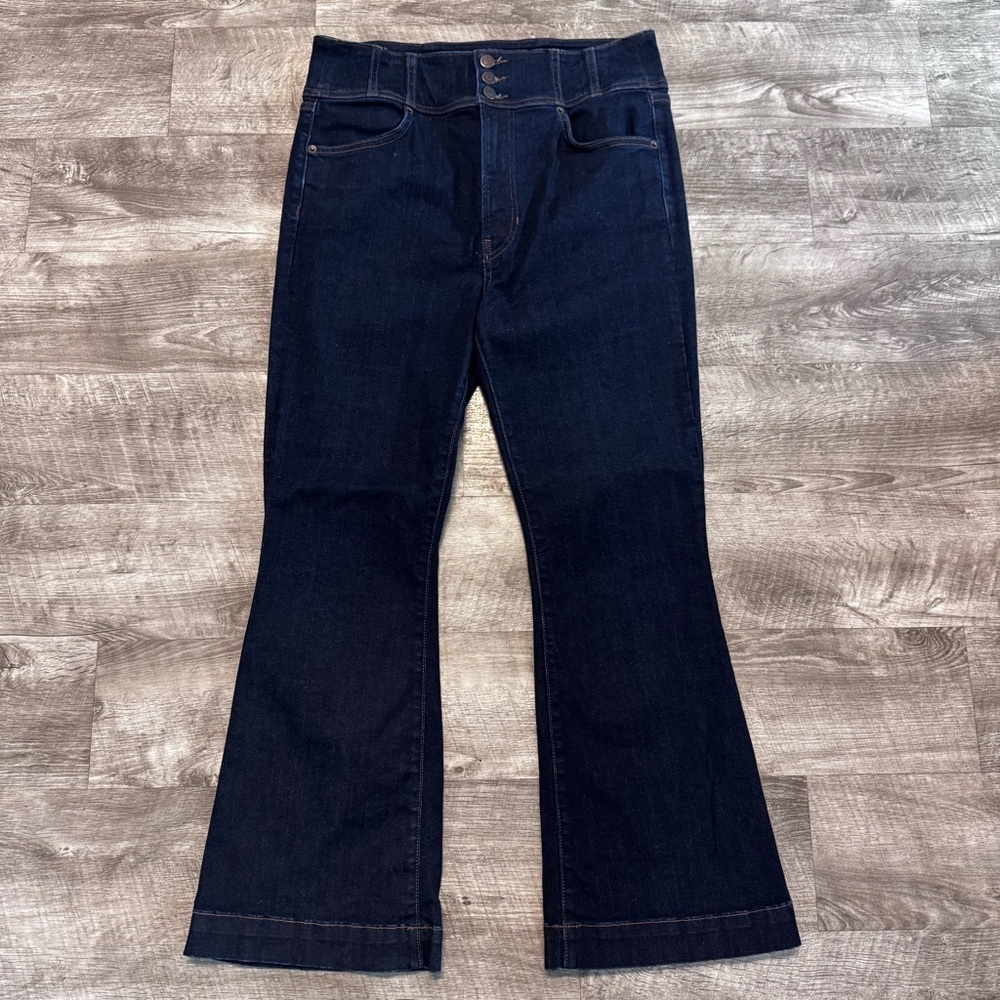 Veronica Beard Carson Ankle Flare High Rise Jeans Indigo Rinse Womens Sz. 31